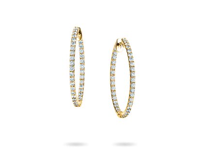 Creolen Diamond Hoops in 9K Gelbgold mit Diamanten 0,72ct G/SI