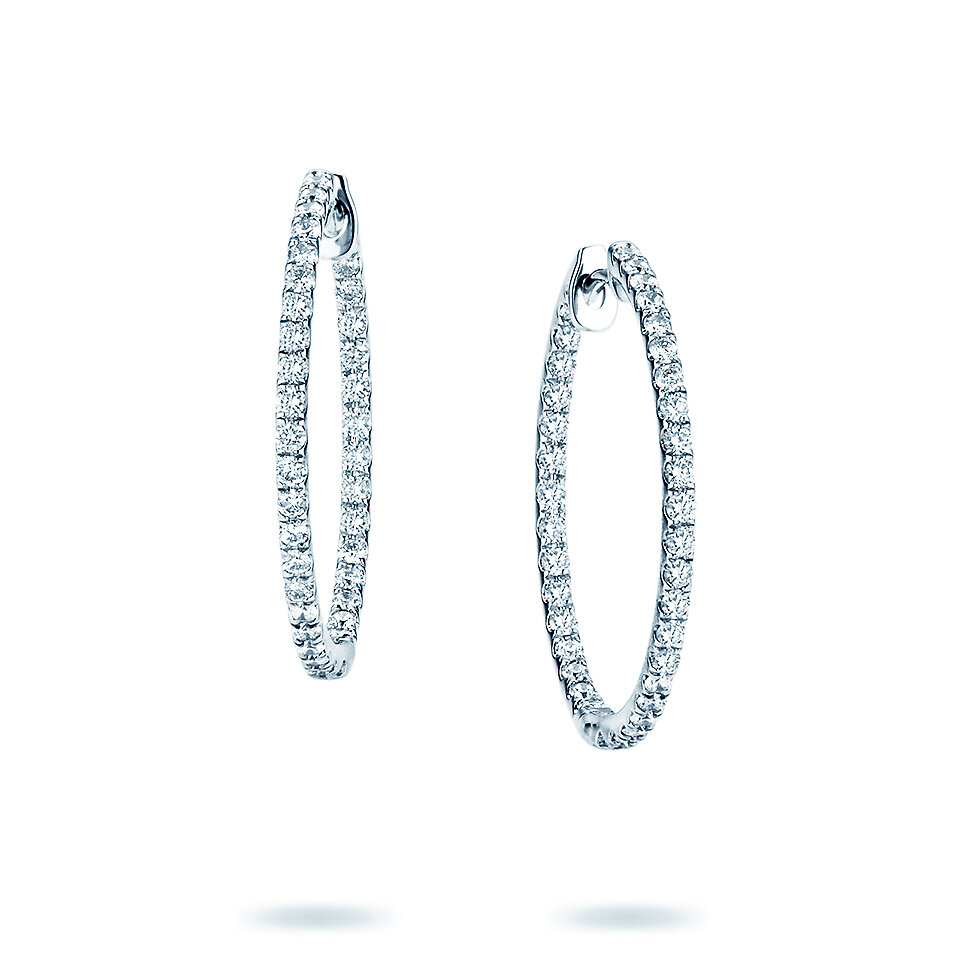 Creolen Diamond Hoops in Platin 950/- mit Diamanten 0,90ct G/SI