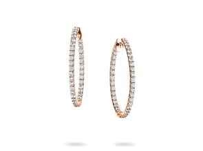 Creolen Diamond Hoops in Roségold