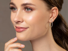 Creolen Diamond Hoops in Roségold