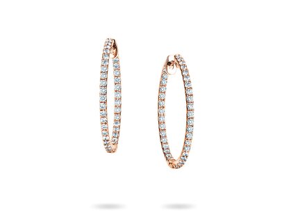 Creolen Diamond Hoops in Roségold