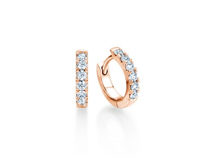 Creolen Dusk in 14K Roségold mit Diamanten 0,14ct GSI G/SI