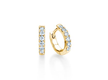 Creolen Dusk in 9K Gelbgold mit Diamanten 0,24ct G/SI