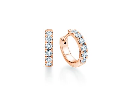 Creolen Dusk in 14K Roségold mit Diamanten 0,36ct GSI G/SI