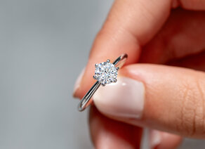 Solitärring Heaven 6 in 9K Weißgold mit Diamant 0,75ct