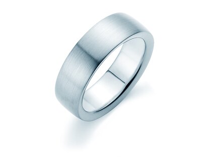 Ring Infinity 7mm in Silber 925/- matt