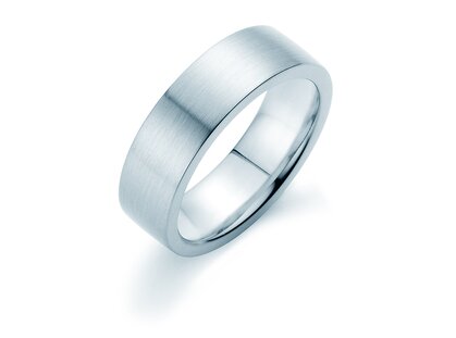 Ring Modern 7mm in Silber 925/- matt