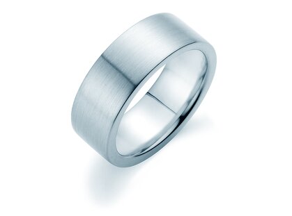 Ring Modern 7,5mm in Silber 925/- matt