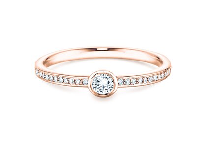 Verlobungsring Eternal Pavé in 14K Roségold mit Diamanten 0,70ct