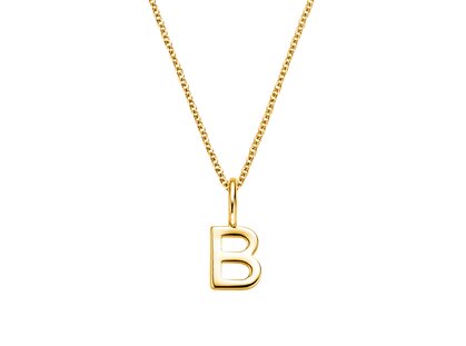 Buchstaben-Anhänger Classic B in 14K Gelbgold