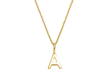 Buchstaben-Anhänger Classic in Gelbgold