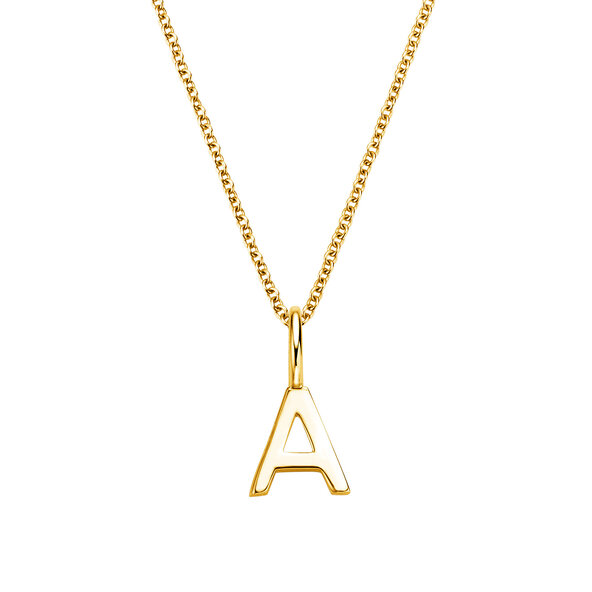 Buchstaben-Anhänger Classic in Gelbgold