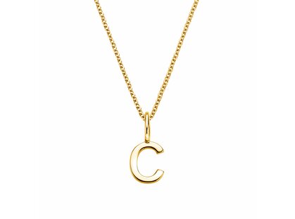 Buchstaben-Anhänger Classic C in 14K Gelbgold