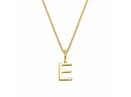 Buchstaben-Anhänger Classic E in 14K Gelbgold