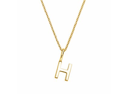 Buchstaben-Anhänger Classic H in 14K Gelbgold