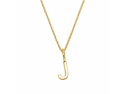 Buchstaben-Anhänger Classic J in 14K Gelbgold
