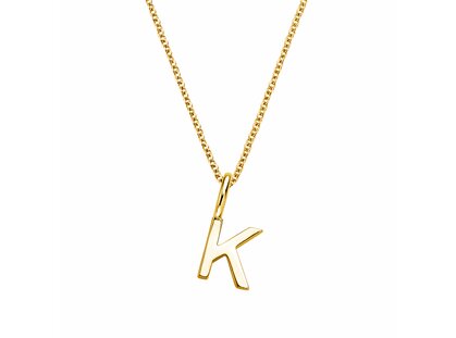 Buchstaben-Anhänger Classic K in 14K Gelbgold