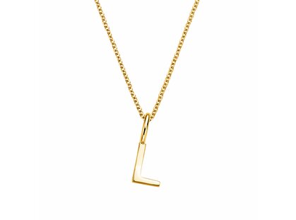 Buchstaben-Anhänger Classic L in 14K Gelbgold