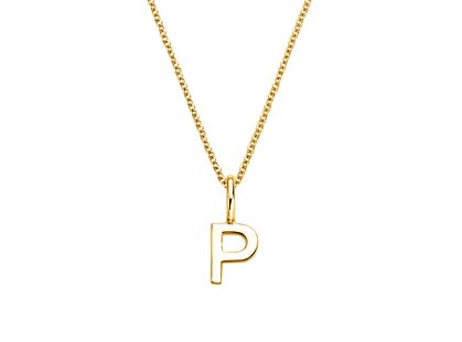 Buchstaben-Anhänger Classic P in 14K Gelbgold