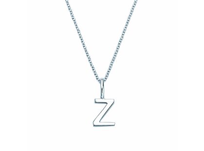 Buchstaben-Anhänger Classic in 14K Weißgold