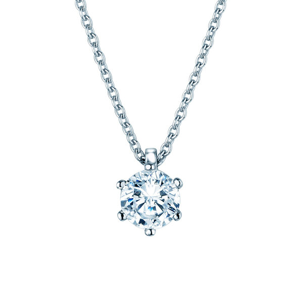 Anhänger Classic Labordiamant in Silber