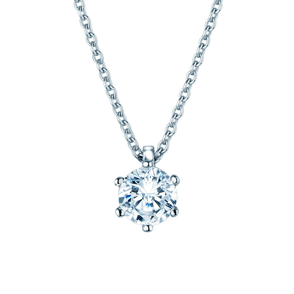 Anhänger Classic in Platin 950/- mit Diamant 1,00ct G/SI