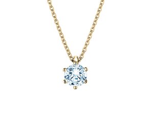 Anhänger Classic Labordiamant in Gelbgold