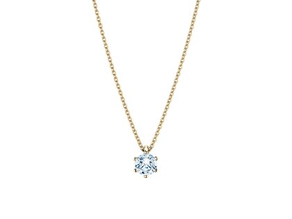 Anhänger Classic Labordiamant in Gelbgold