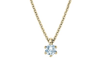 Anhänger Classic Labordiamant in 14K Gelbgold mit Labordiamant 0,15ct E/VS