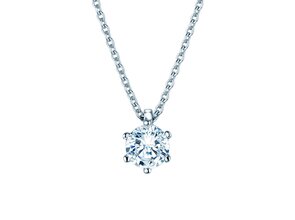 Anhänger Classic Labordiamant in Silber