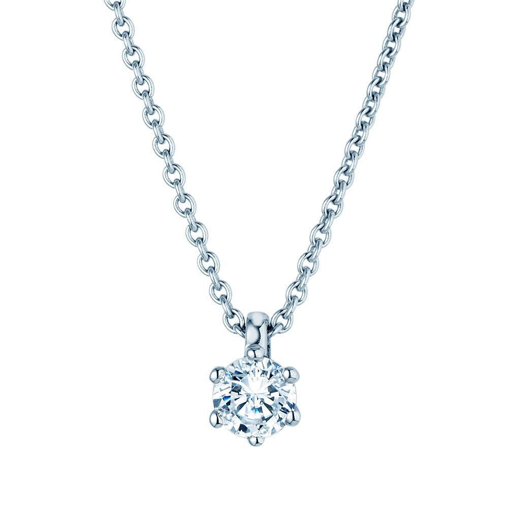 Anhänger Classic in Platin 950/- mit Diamant 0,40ct G/SI