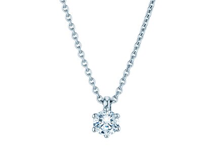 Anhänger Classic in 14K Weißgold mit Diamant 0,25ct GSI G/SI