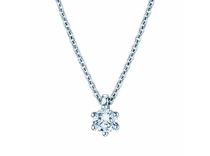Anhänger Classic in Platin 950/- mit Diamant 0,15ct G/SI