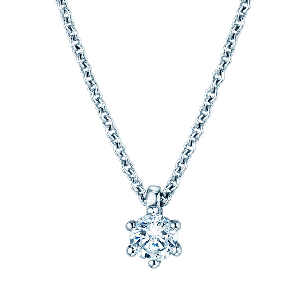 Anhänger Classic in Platin 950/- mit Diamant 0,15ct G/SI
