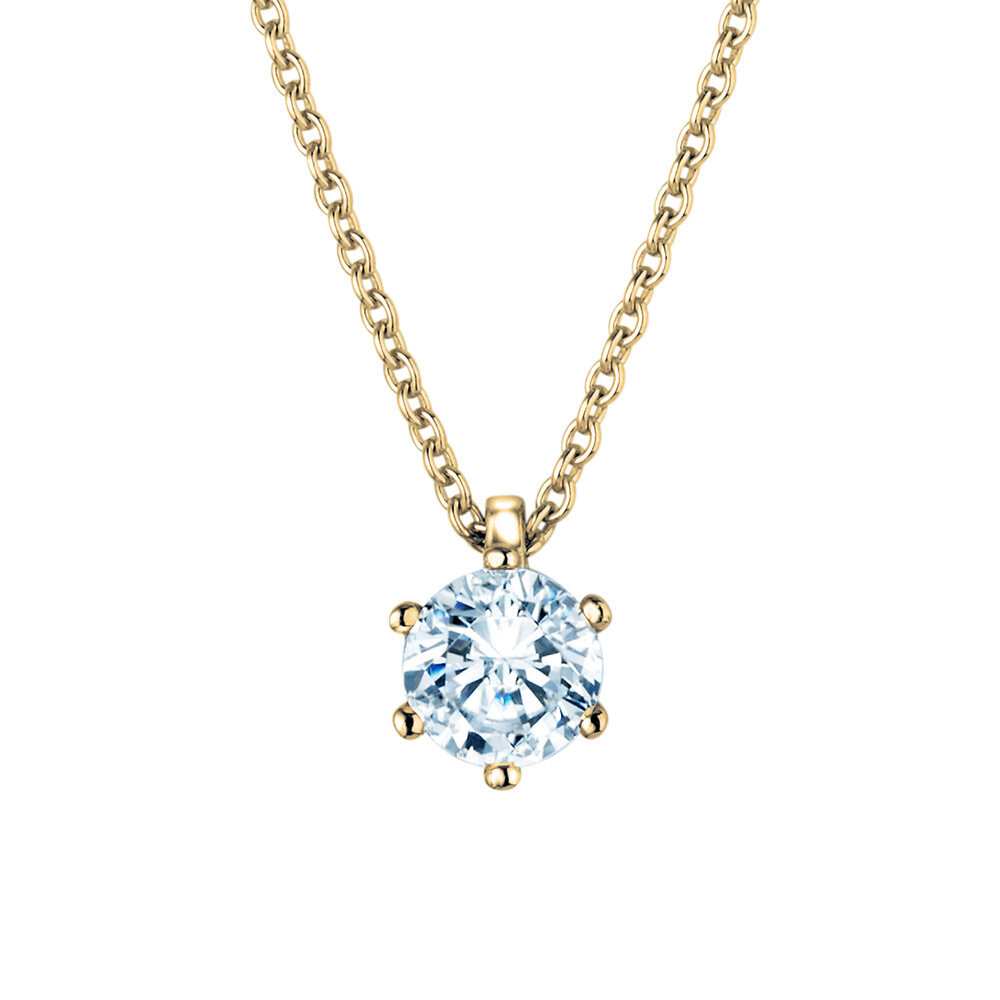 Anhänger Classic in 9K Gelbgold mit Diamant 0,75ct G/SI