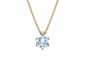 Anhänger Classic Labordiamant in Gelbgold