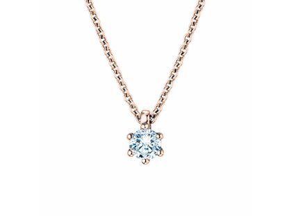 Anhänger Classic in 14K Roségold mit Diamant 0,15ct GSI G/SI