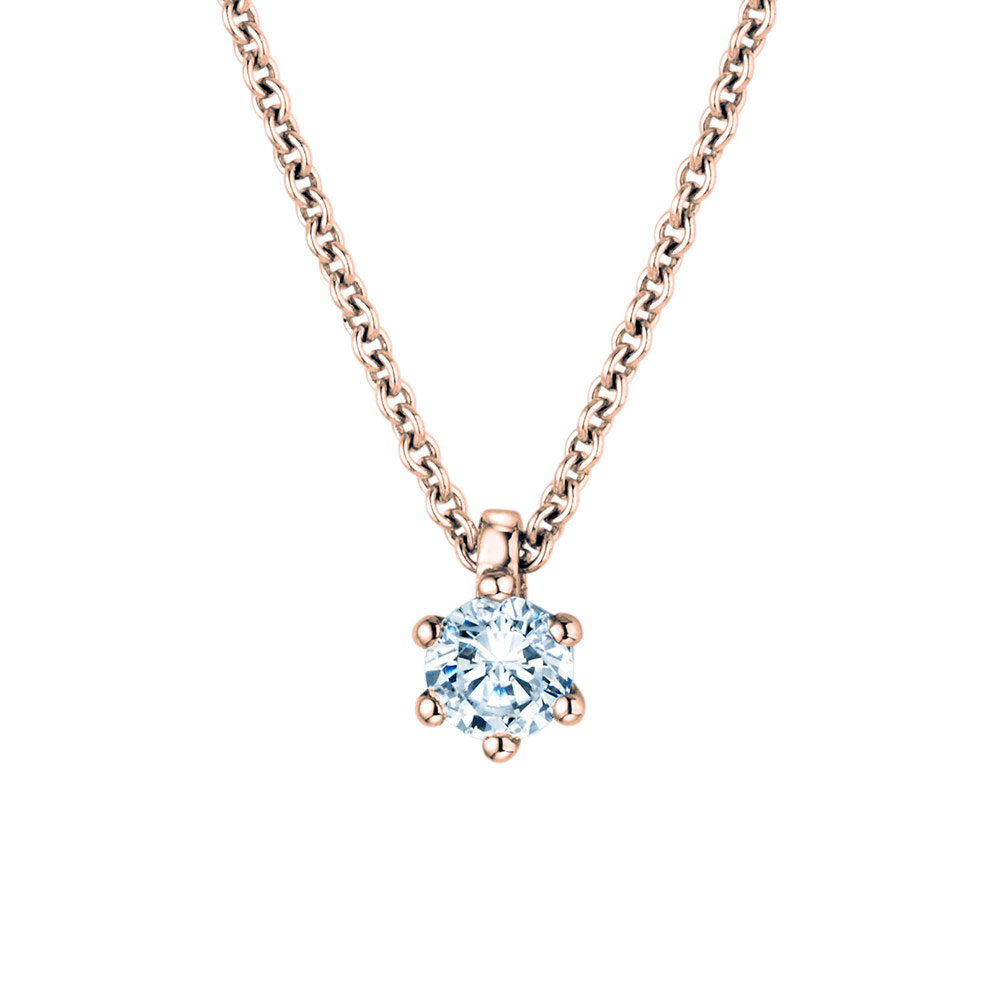 Anhänger Classic Labordiamant in 9K Roségold mit Labordiamant 0,15ct E/VS
