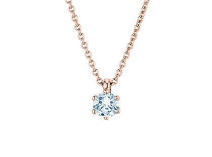 Anhänger Classic Labordiamant in 14K Roségold mit Labordiamant 0,25ct E/VS