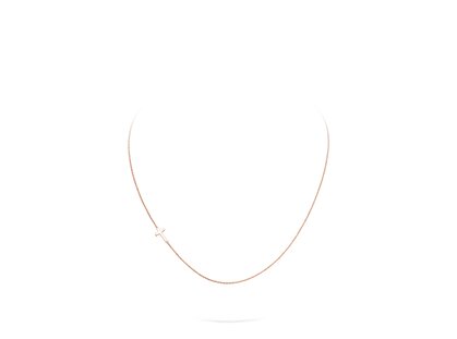 Halskette Cross in 9K Roségold poliert