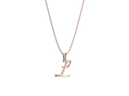 Buchstaben Anhänger Dalí L in 9K Roségold poliert