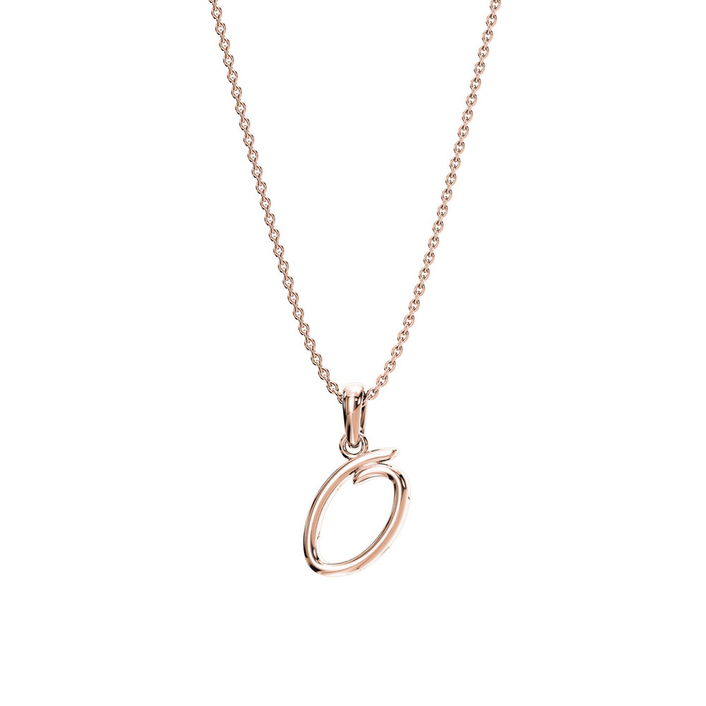 Buchstaben-Anhänger Dalí O in 14K Roségold