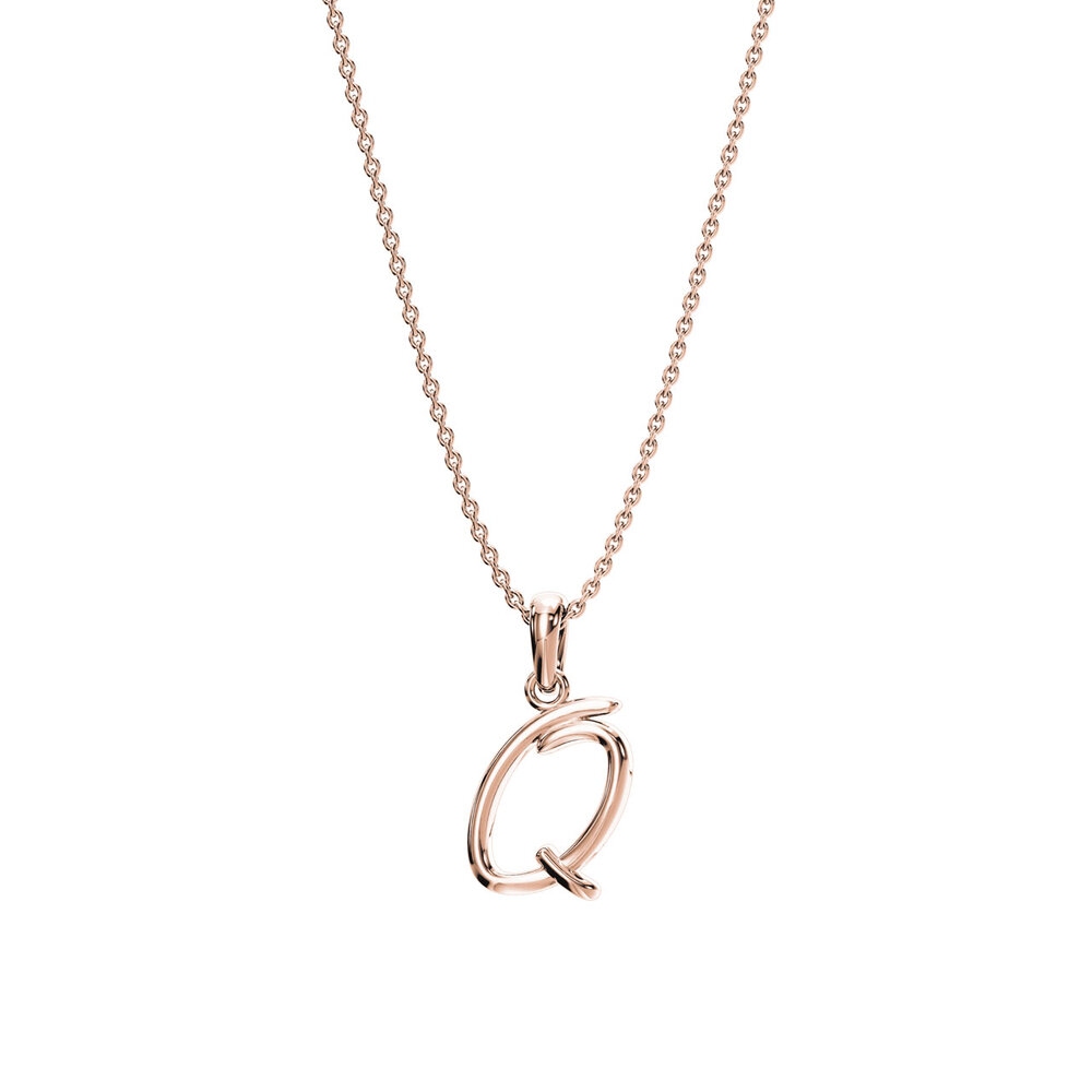Buchstaben-Anhänger Dalí Q in 18K Roségold