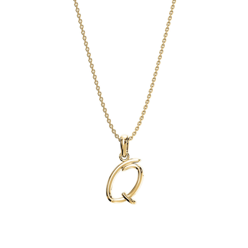 Buchstaben-Anhänger Dalí Q in 14K Gelbgold
