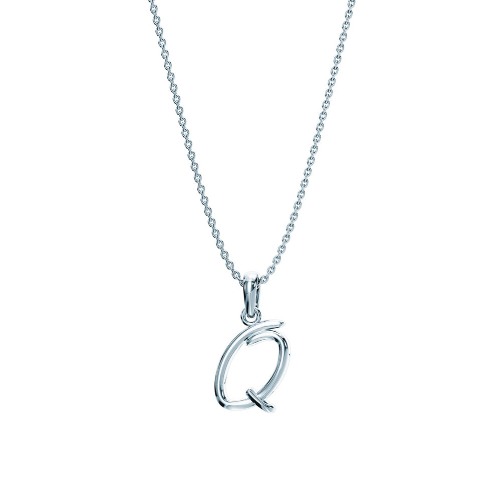 Buchstaben-Anhänger Dalí Q in Platin 950/-