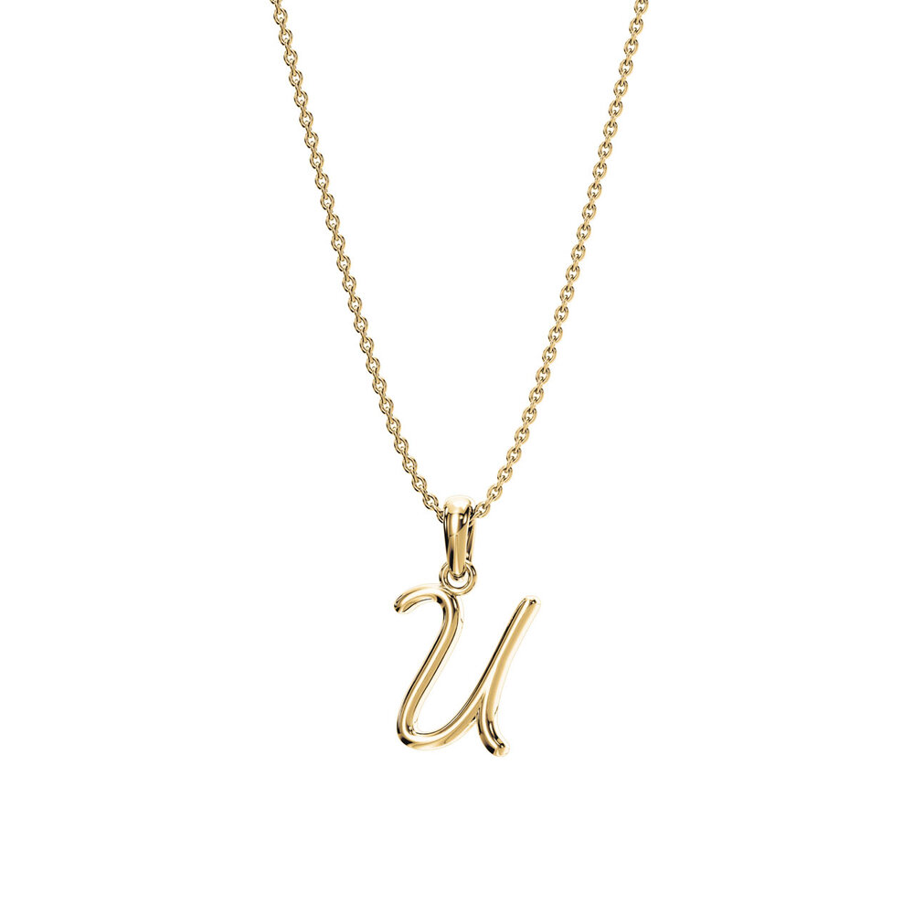Buchstaben-Anhänger Dalí U in 14K Gelbgold