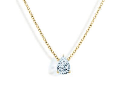 Anhänger Diamond Drop Labordiamant in Gelbgold