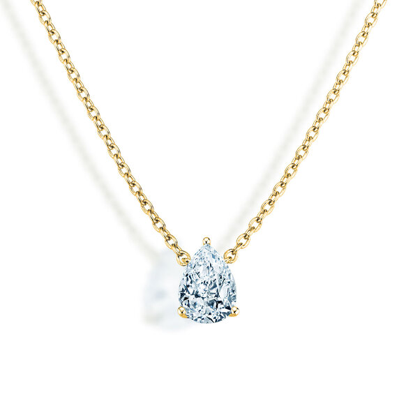 Anhänger Diamond Drop Labordiamant in Gelbgold