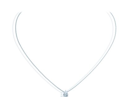 Anhänger Diamond Drop Labordiamant in Silber