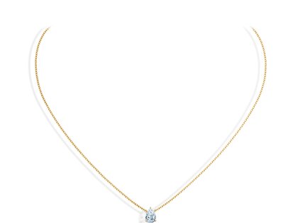 Anhänger Diamond Drop Labordiamant in Gelbgold